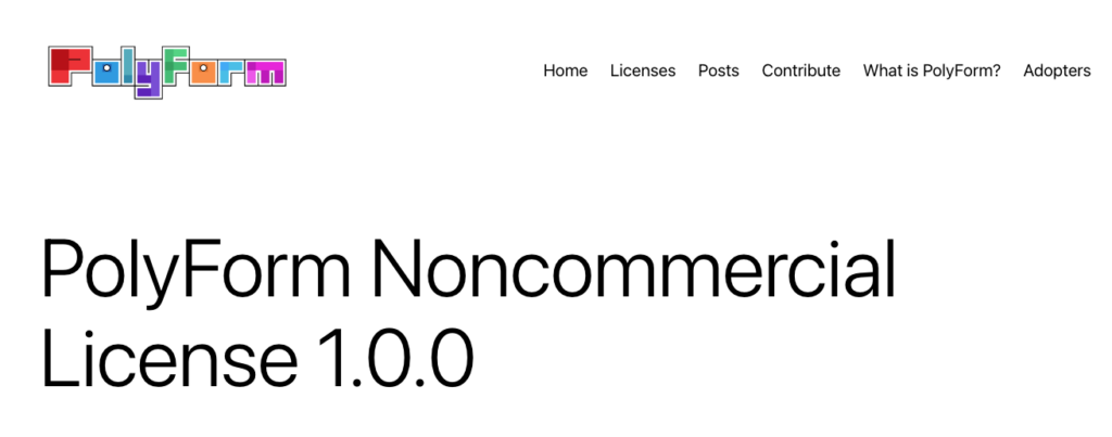 PolyForm Noncommercial License 1.0.0